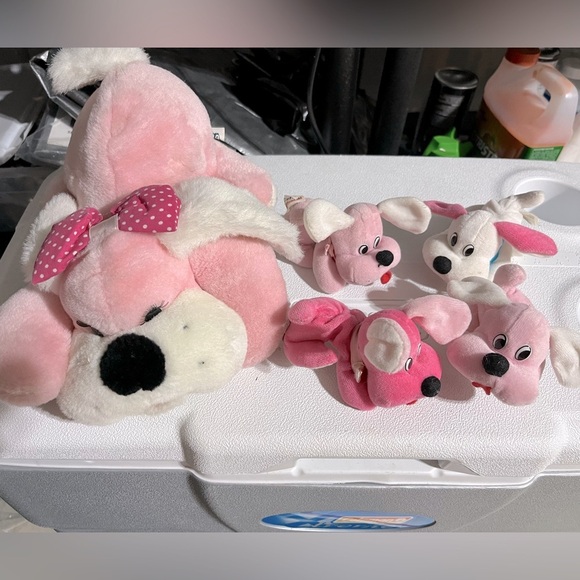 Other - ToyORama VTG Plush Mom Surprise Puppy. 4 Babies